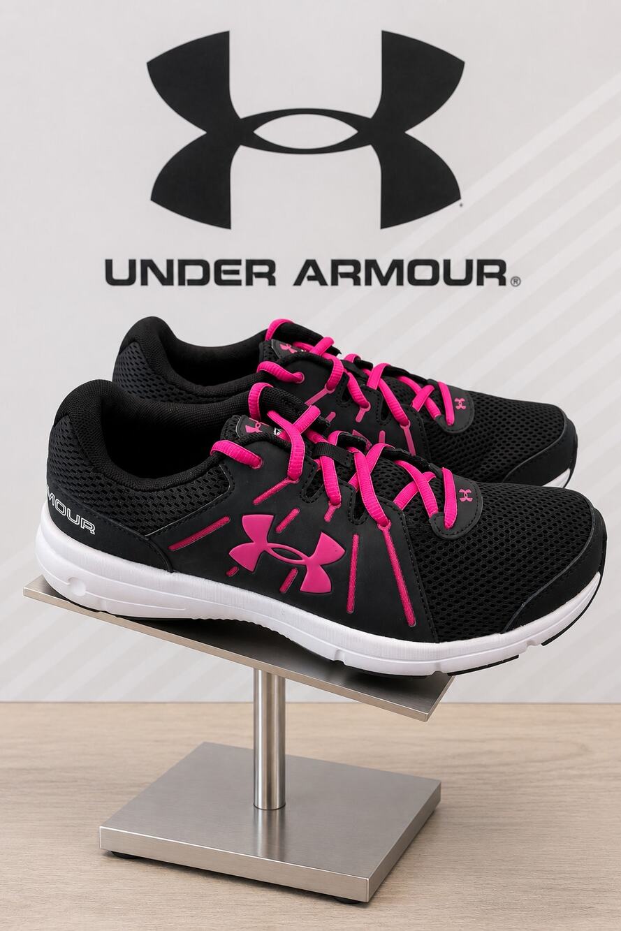 Under Armour UA Dash RN 2 Running Shoes Black Pink Women’s 9.5